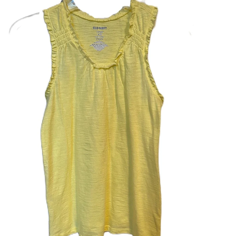 Old Navy tee tank top yellow 10-12